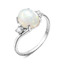 Серебряное кольцо с белым опалом и фианитами 23310828ДОп